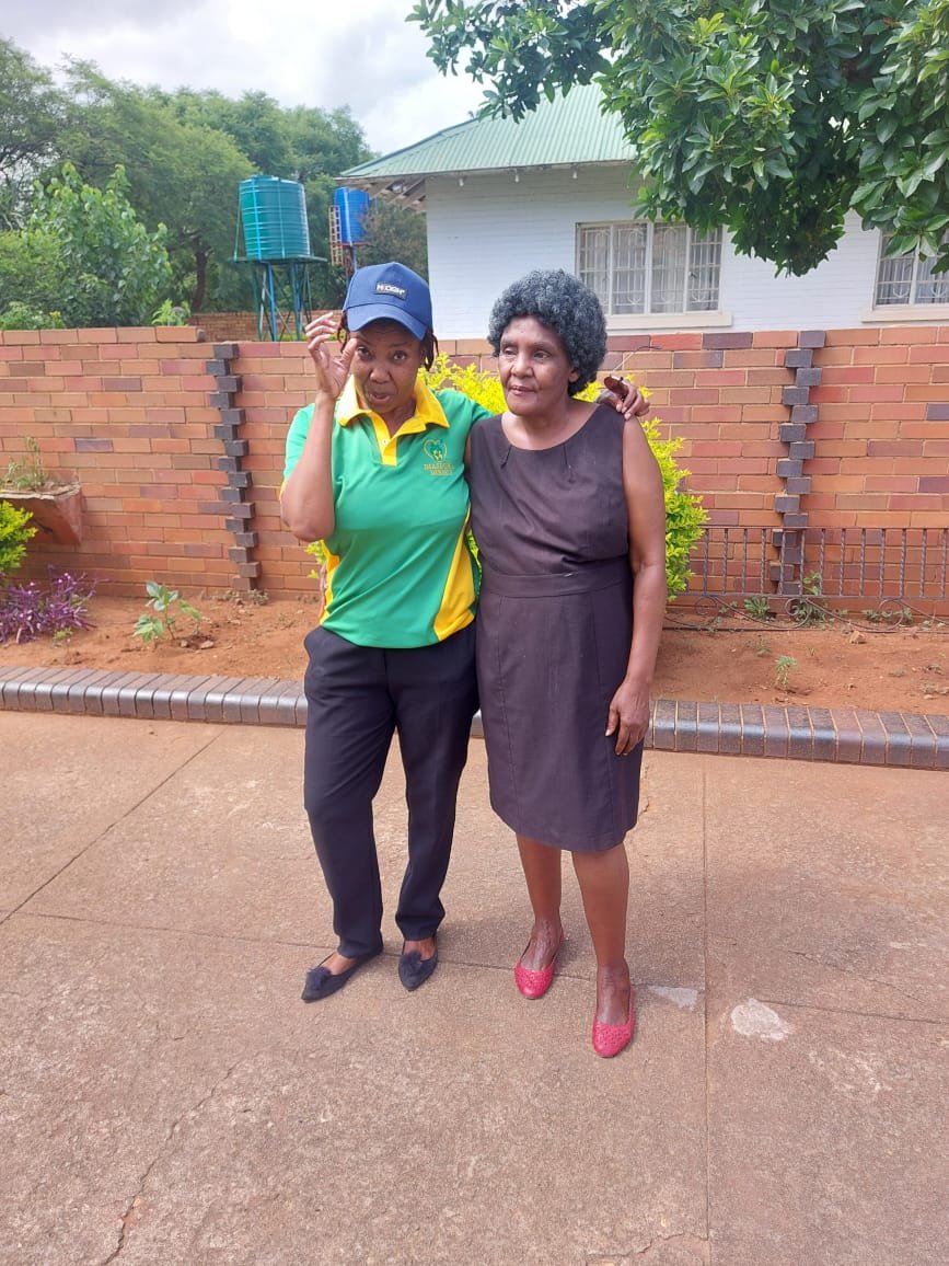 Diaspora Direct agent with an elderly client during a welfare visit